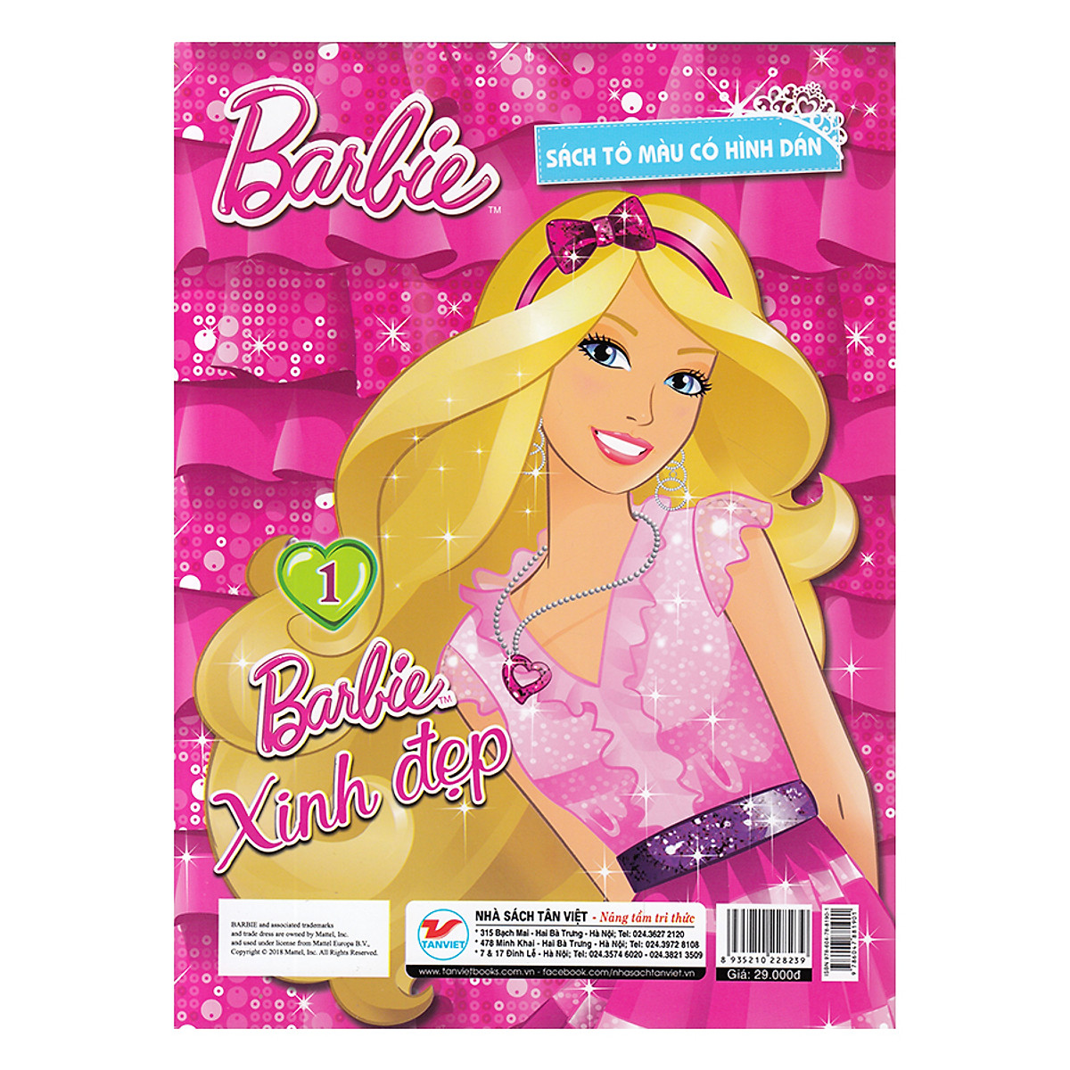 bộ barbie xinh đẹp 1 (tô màu có hình dán) - Ảnh 5