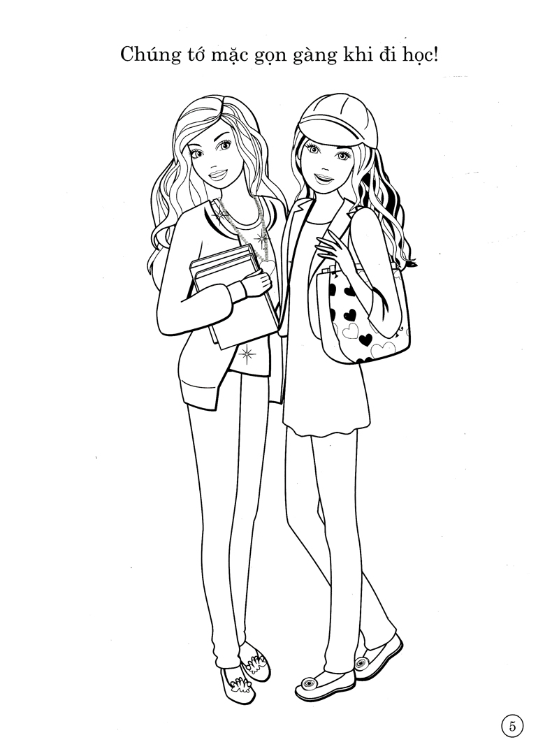 bộ barbie xinh đẹp 3 (tô màu có hình dán) - Ảnh 6