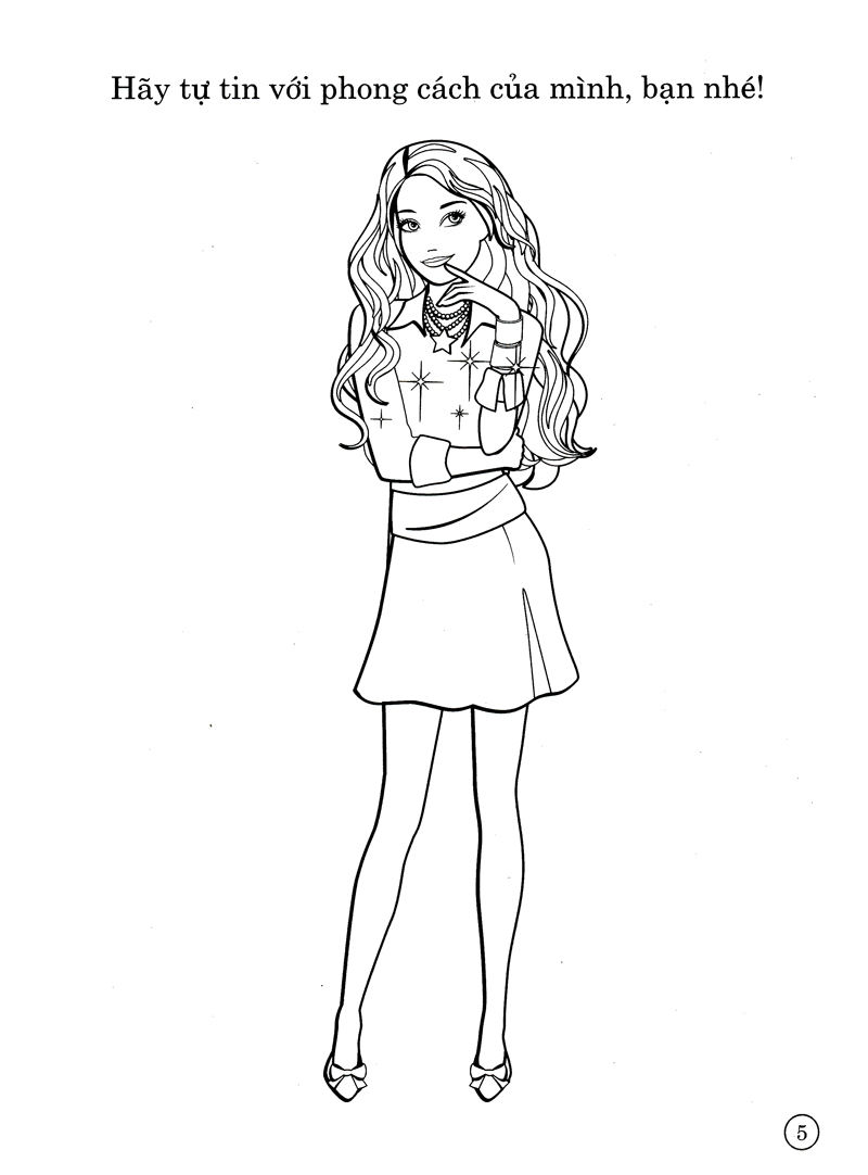 bộ barbie xinh đẹp 4 (tô màu có hình dán) - Ảnh 6