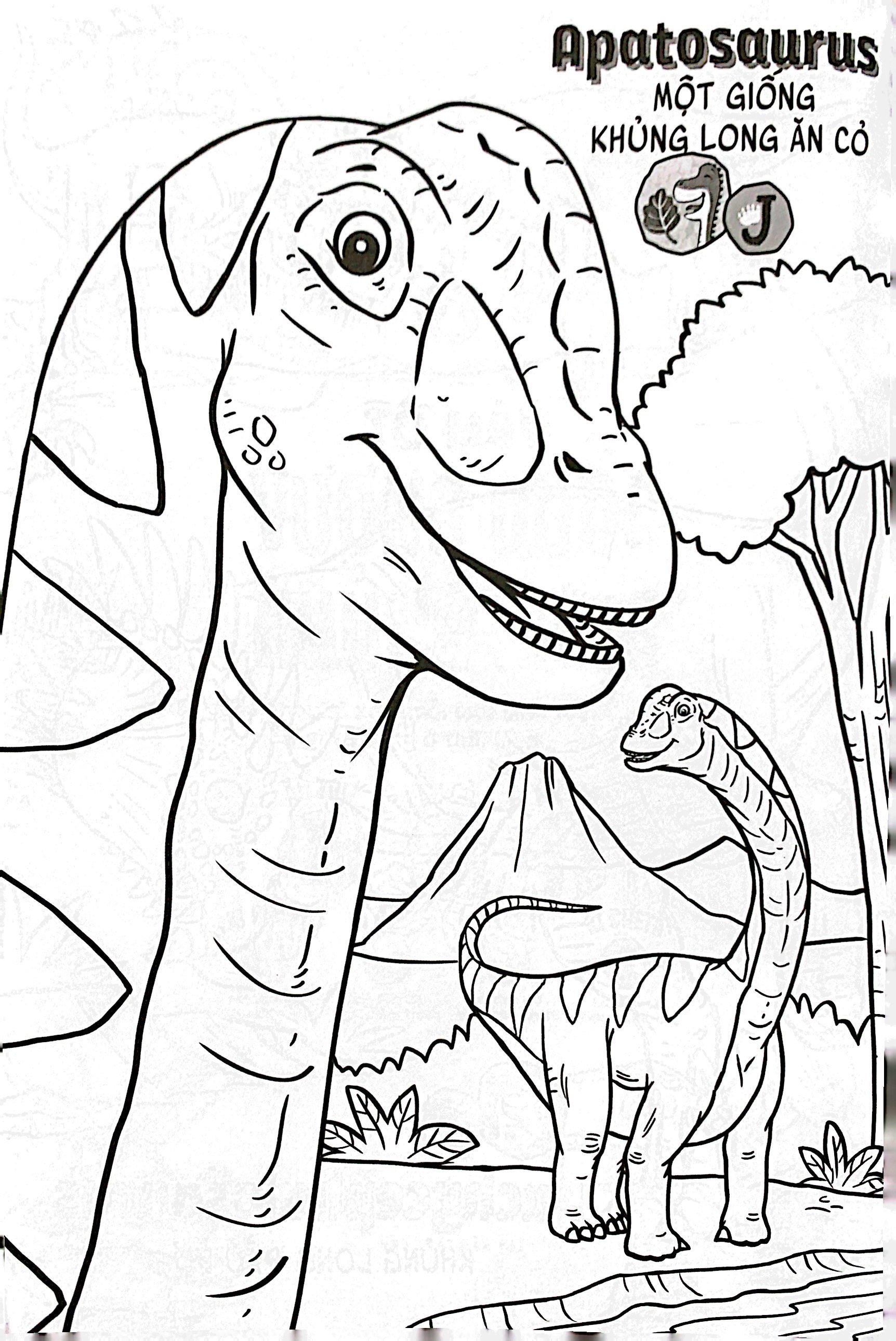 bộ bé học-bé chơi - tô màu vương quốc khủng long 2 - Ảnh 4