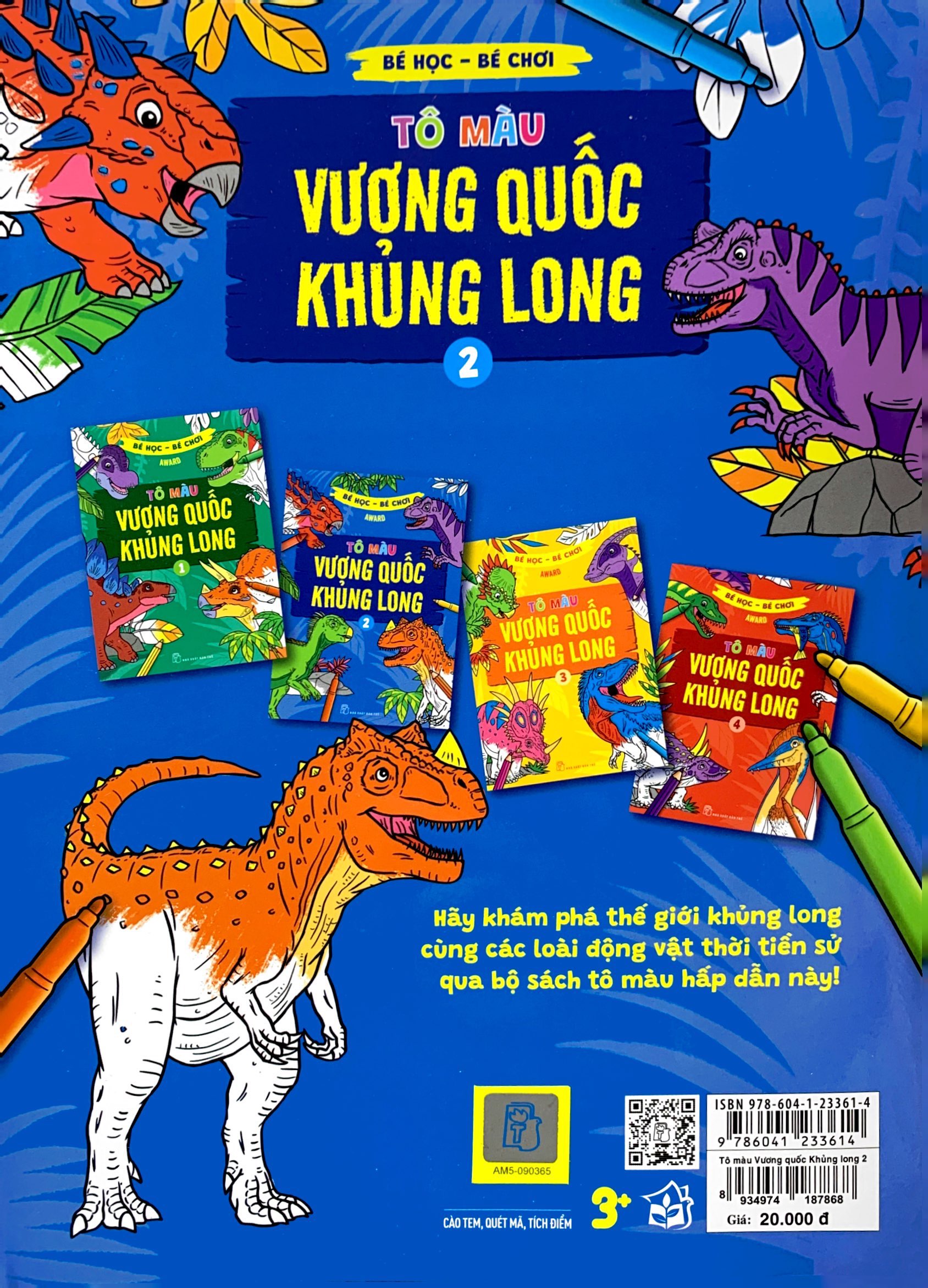 bộ bé học-bé chơi - tô màu vương quốc khủng long 2 - Ảnh 7