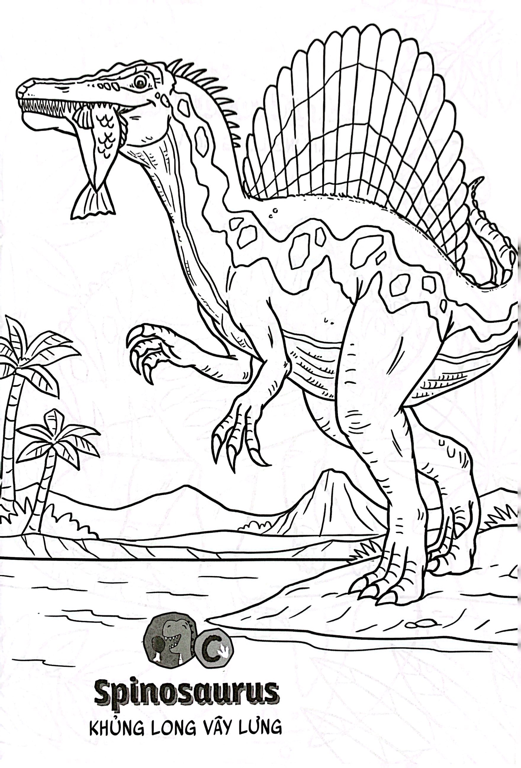 bộ bé học-bé chơi - tô màu vương quốc khủng long 3 - Ảnh 3