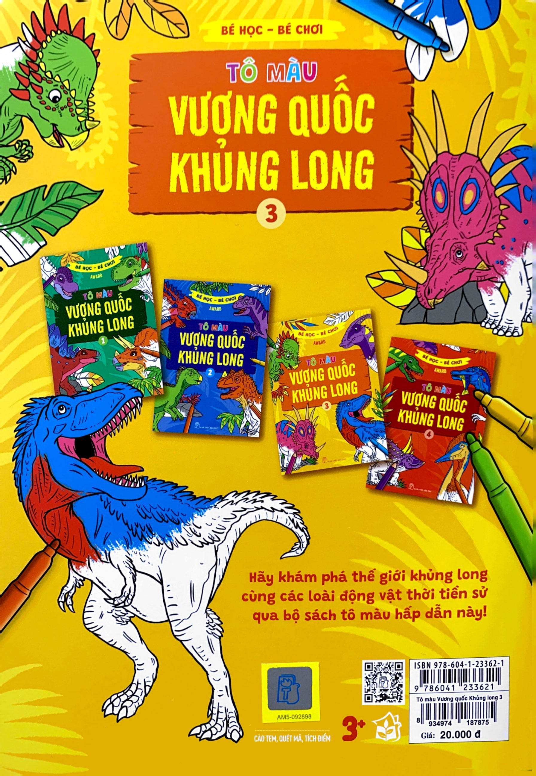 bộ bé học-bé chơi - tô màu vương quốc khủng long 3 - Ảnh 7