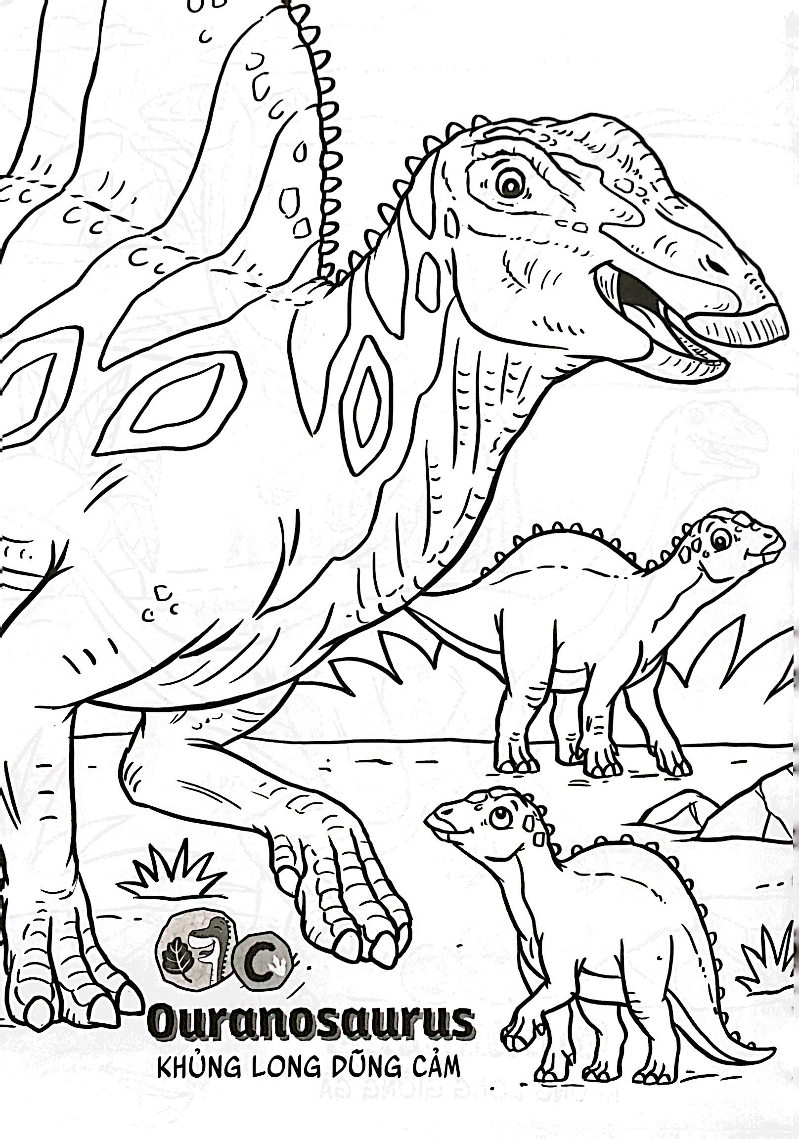 bộ bé học-bé chơi - tô màu vương quốc khủng long 4 - Ảnh 4