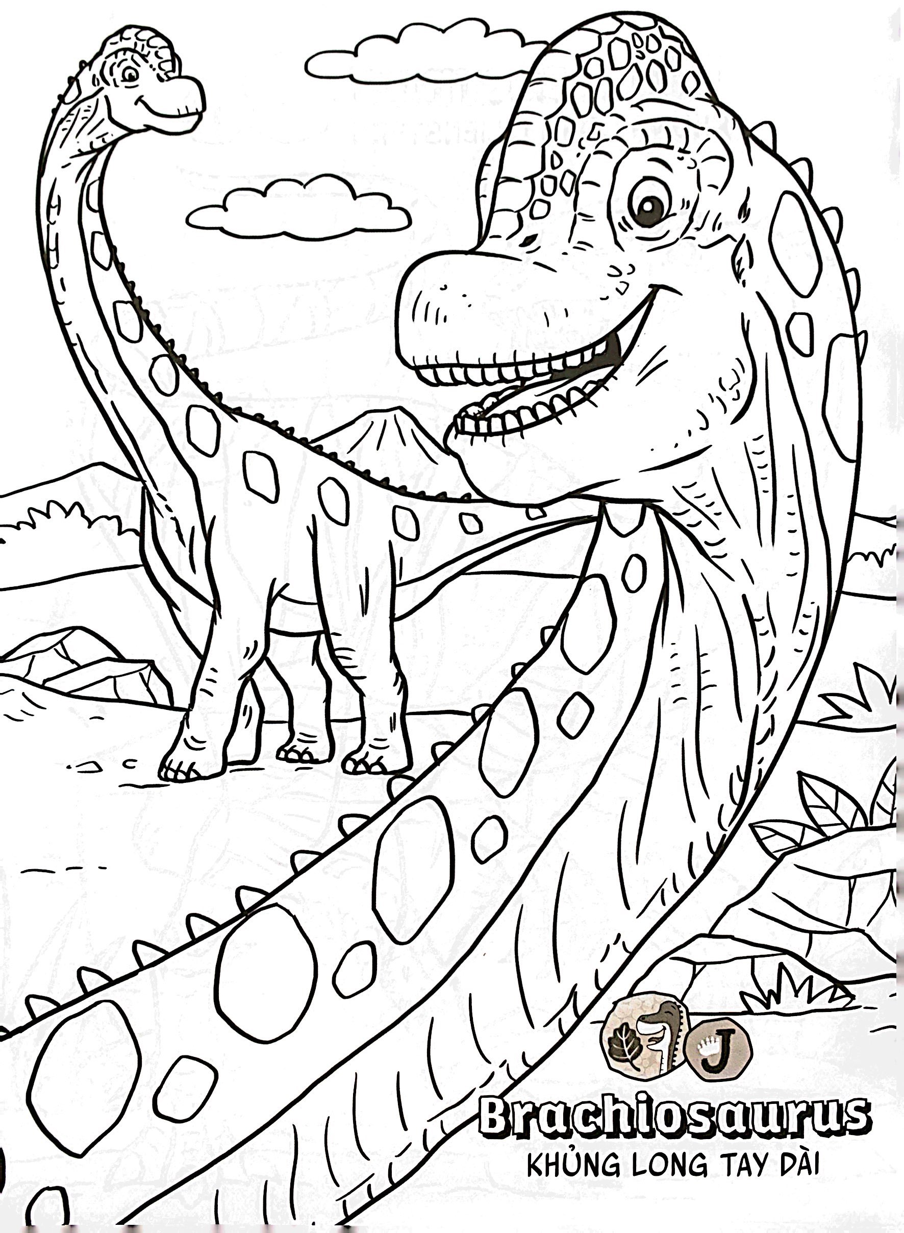bộ bé học-bé chơi - tô màu vương quốc khủng long 4 - Ảnh 6