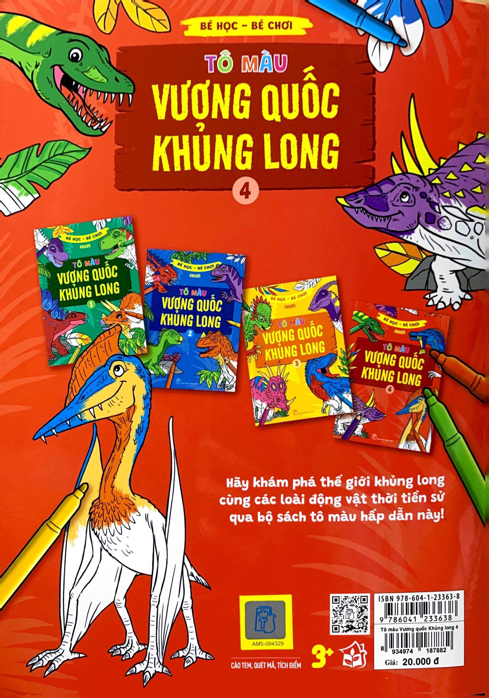 bộ bé học-bé chơi - tô màu vương quốc khủng long 4 - Ảnh 7