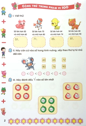 bộ bé học toán - cộng trừ trong phạm vi 100 (tái bản) - Ảnh 4