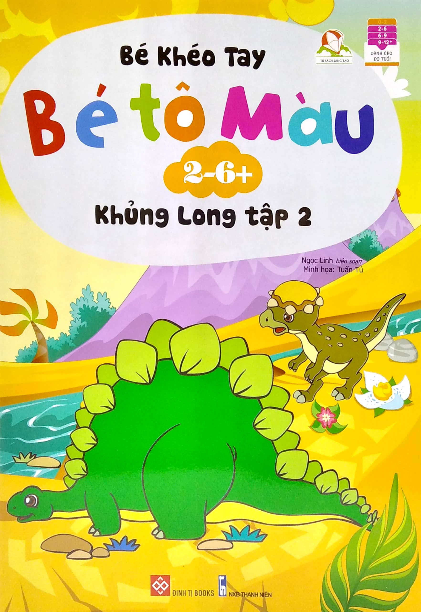 bộ bé khéo tay - bé tô màu - khủng long (tập 2) - Ảnh 2
