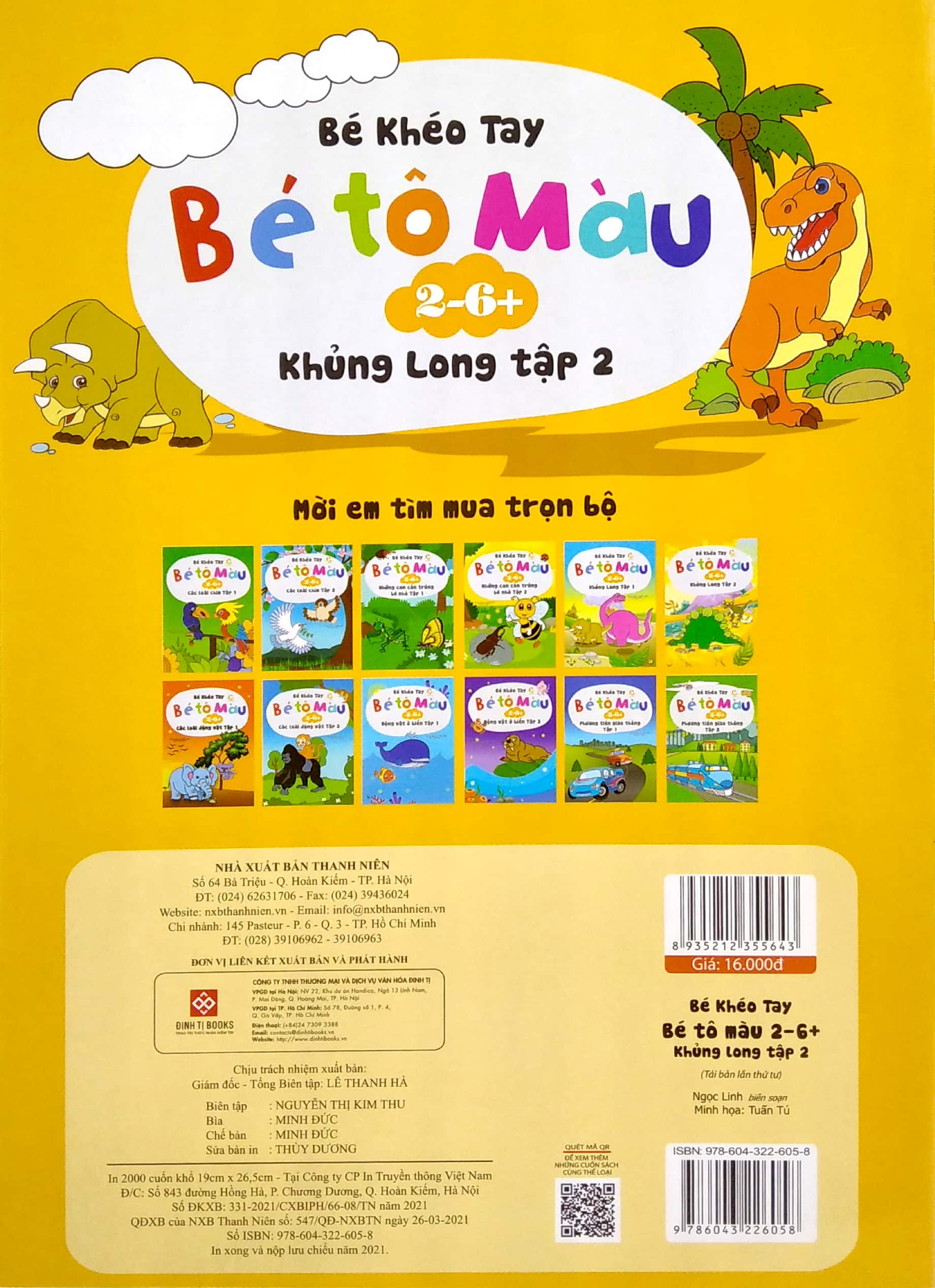 bộ bé khéo tay - bé tô màu - khủng long (tập 2) - Ảnh 6