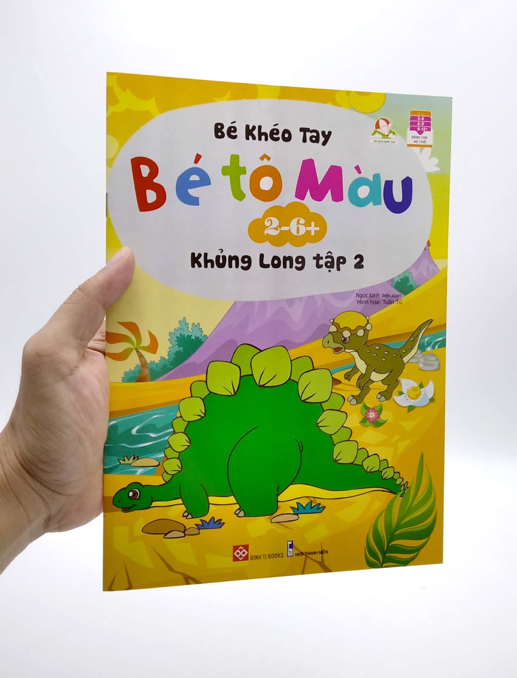 bộ bé khéo tay - bé tô màu - khủng long (tập 2) - Ảnh 7