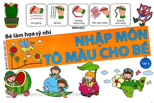 bộ bé làm họa sỹ nhí - nhập môn tô màu cho bé (tập 4) - Ảnh 3