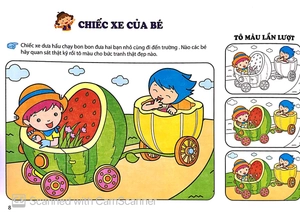 bộ bé làm họa sỹ nhí - nhập môn tô màu cho bé (tập 4) - Ảnh 8