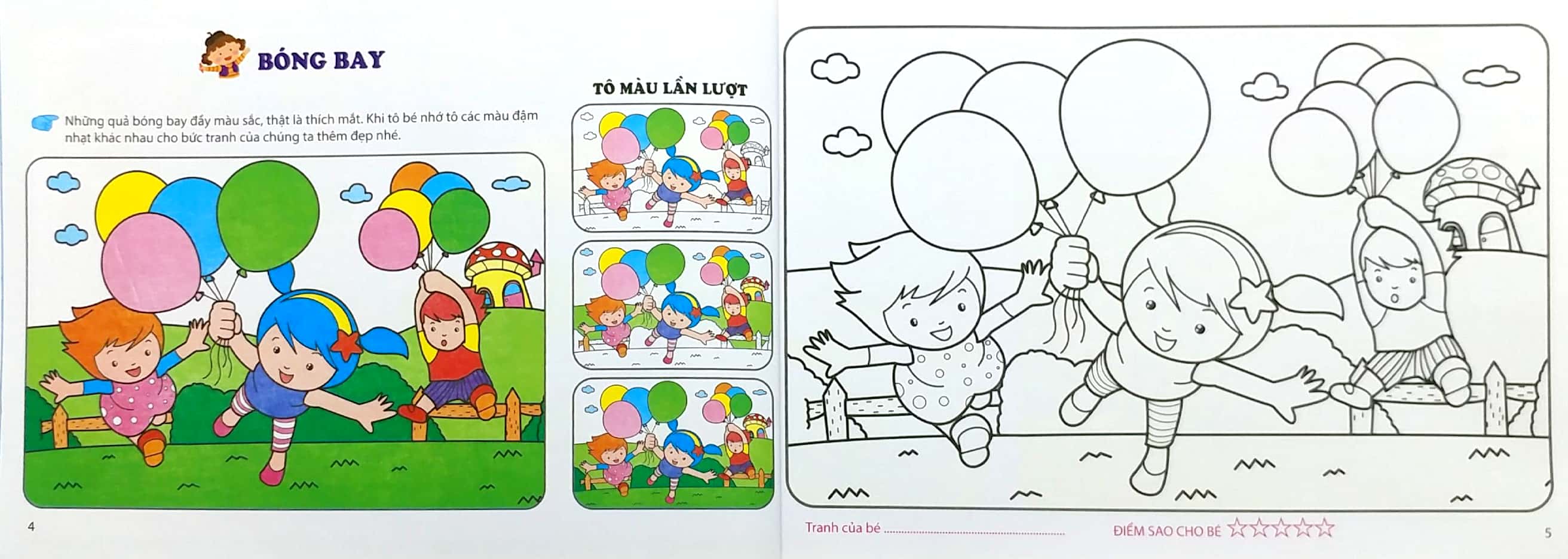 bộ bé làm họa sỹ nhí - nhập môn tô màu cho bé (tập 6) - Ảnh 4