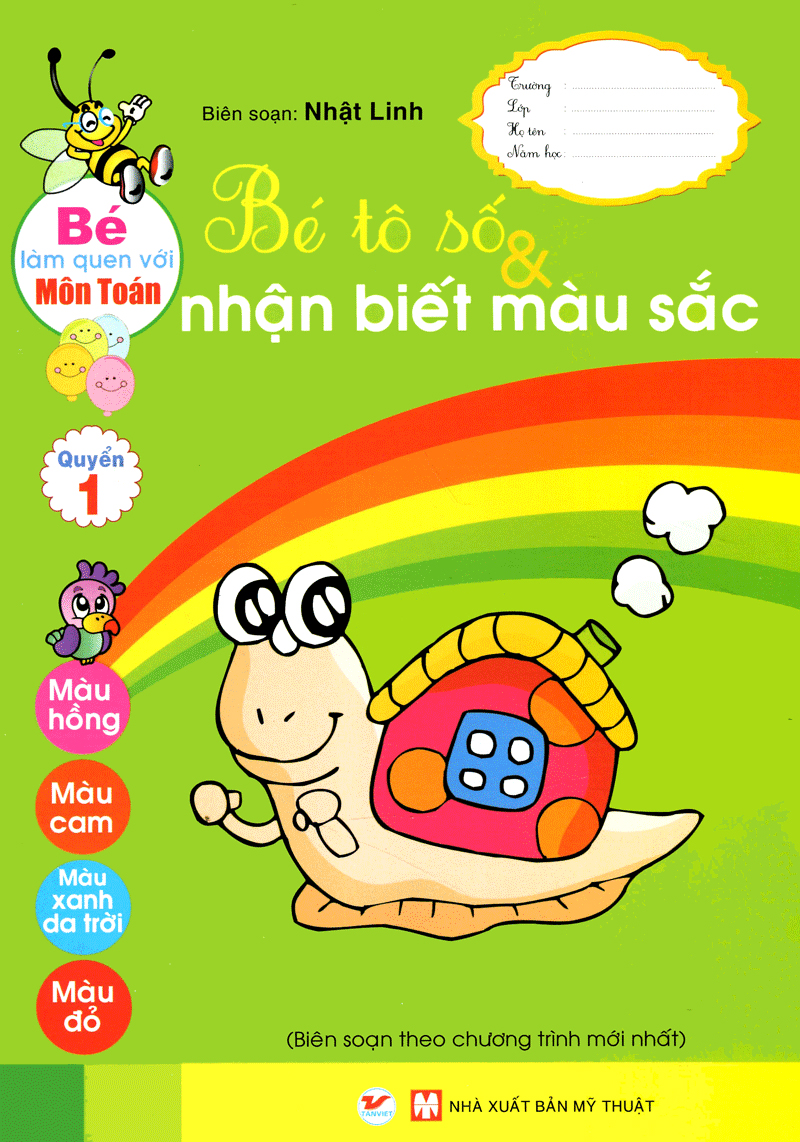 bộ bé làm quen với môn toán - bé tô số và nhận biết màu sắc: quyển 1 - Ảnh 2