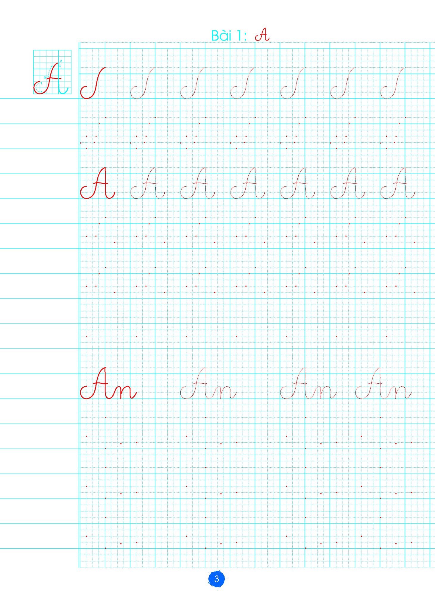 bộ bé luyện viết chữ đẹp - tập 1 - luyện viết chữ hoa - cỡ chữ to - Ảnh 5