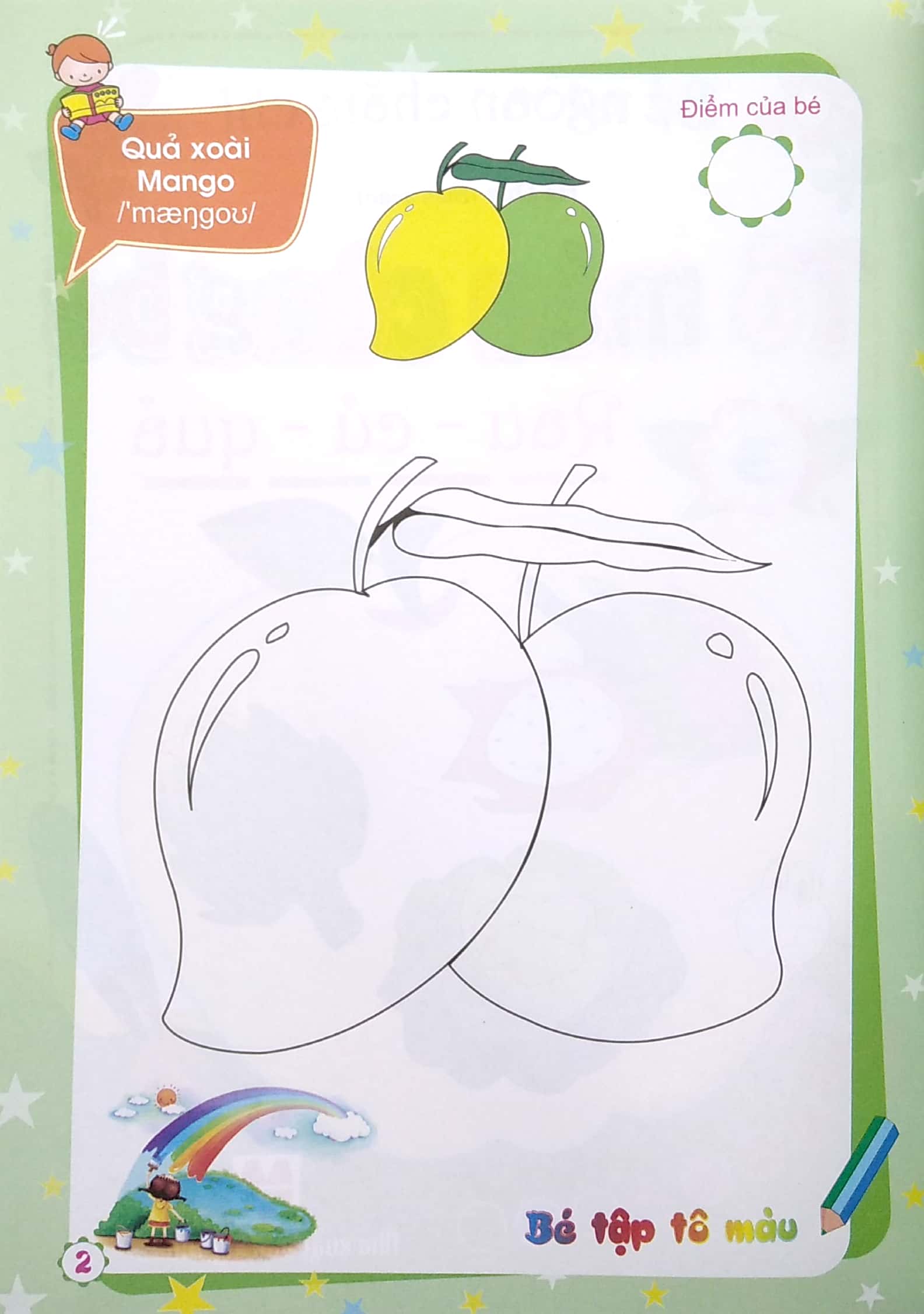 bộ bé ngoan chăm chỉ - tô màu cùng bé - rau - củ - quả - tập 3 - Ảnh 3