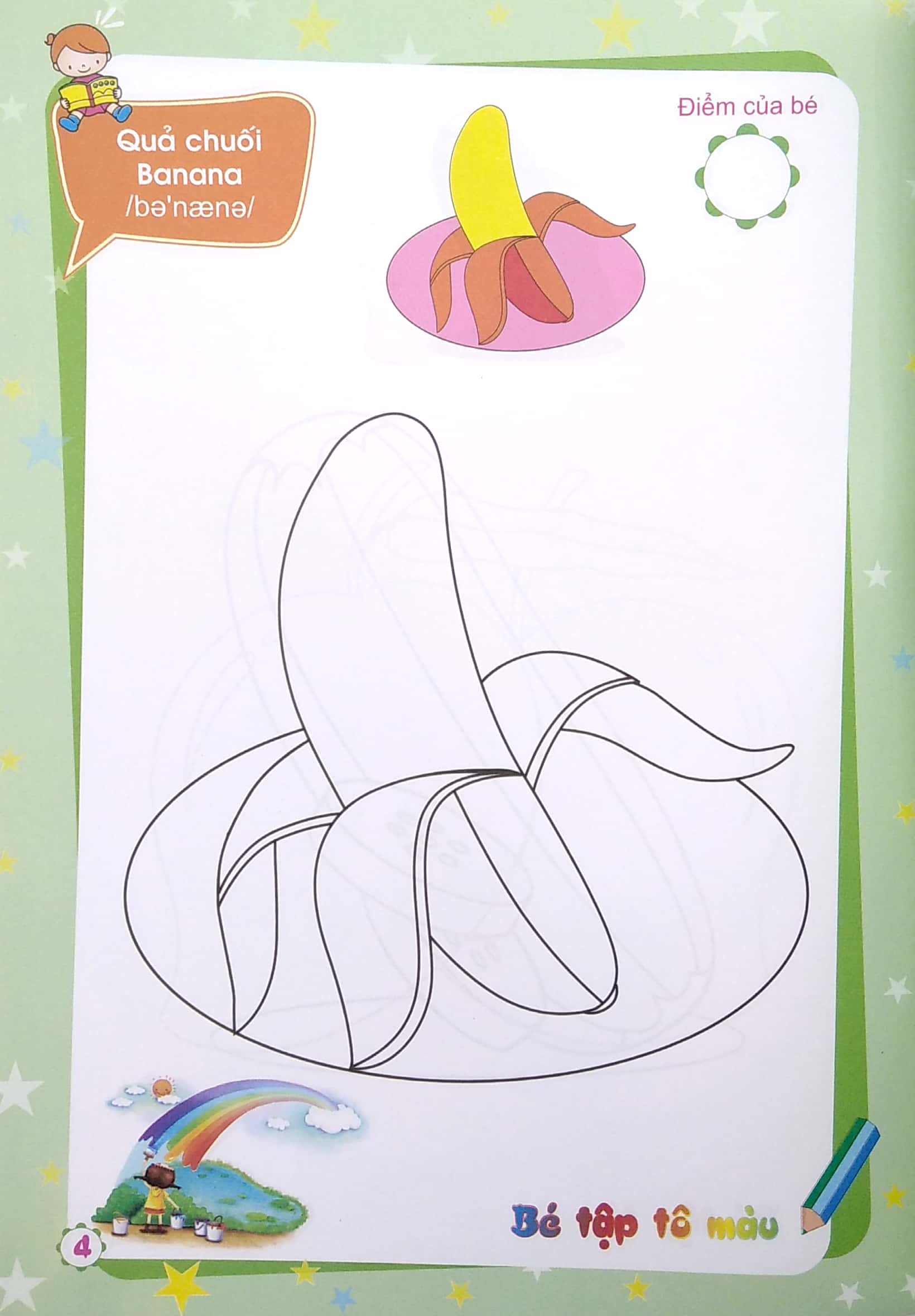 bộ bé ngoan chăm chỉ - tô màu cùng bé - rau - củ - quả - tập 3 - Ảnh 5