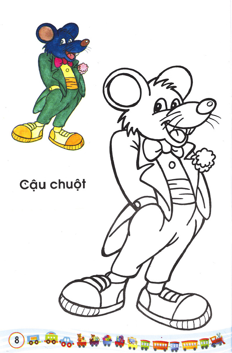 bộ bé tập tô màu các loại thú 2 - Ảnh 10