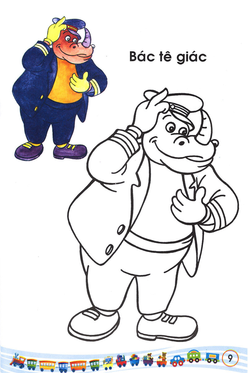 bộ bé tập tô màu các loại thú 2 - Ảnh 11