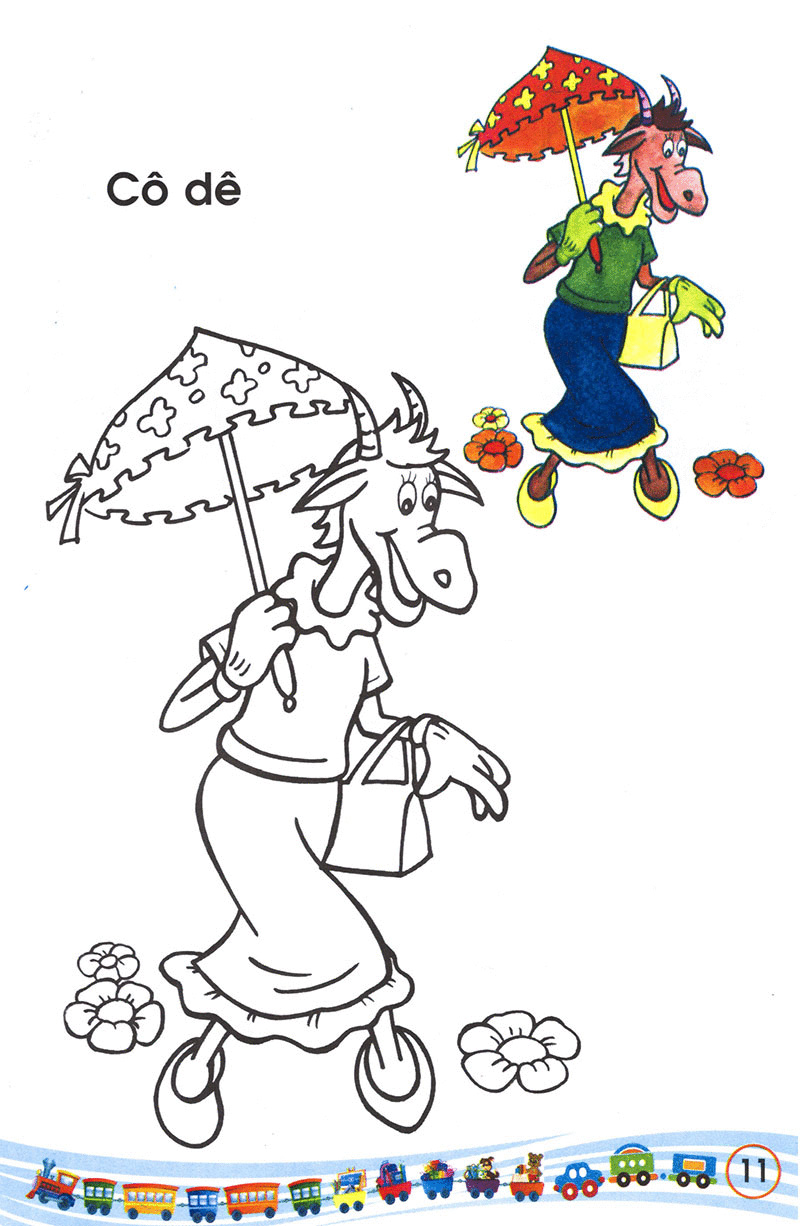 bộ bé tập tô màu các loại thú 2 - Ảnh 13