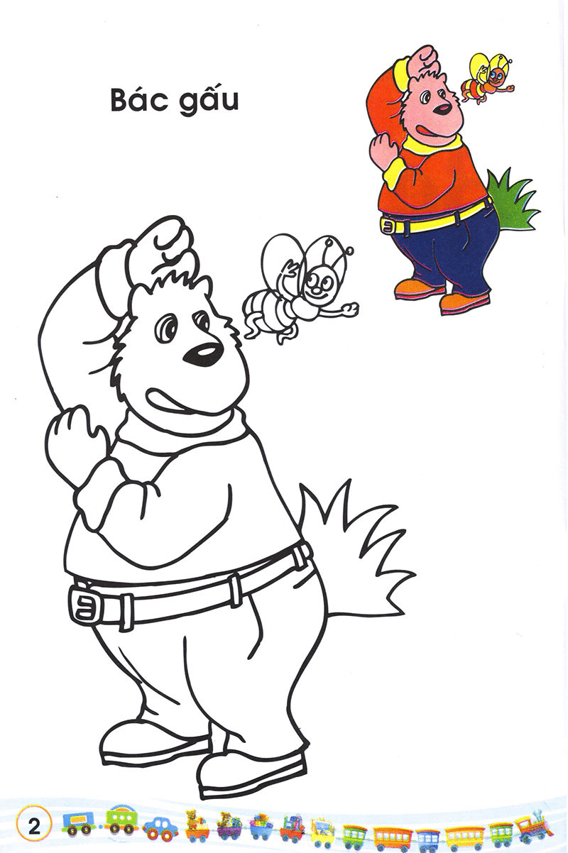 bộ bé tập tô màu các loại thú 2 - Ảnh 4