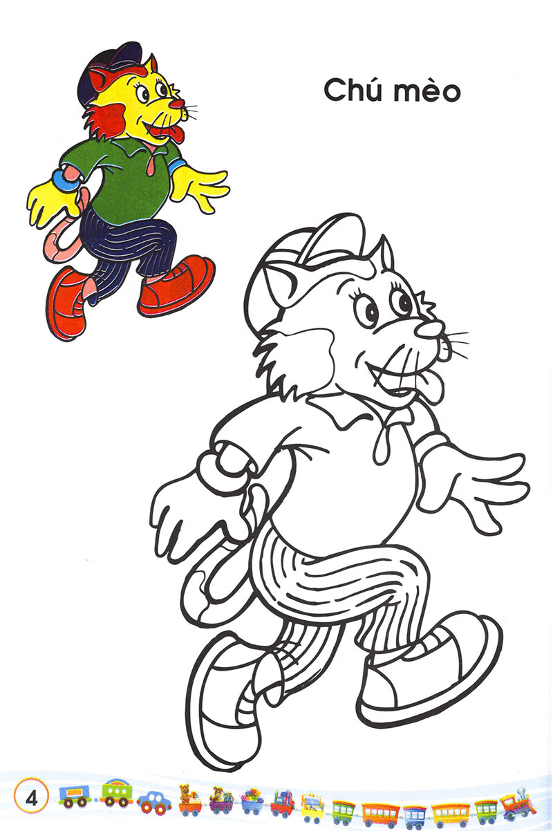 bộ bé tập tô màu các loại thú 2 - Ảnh 6