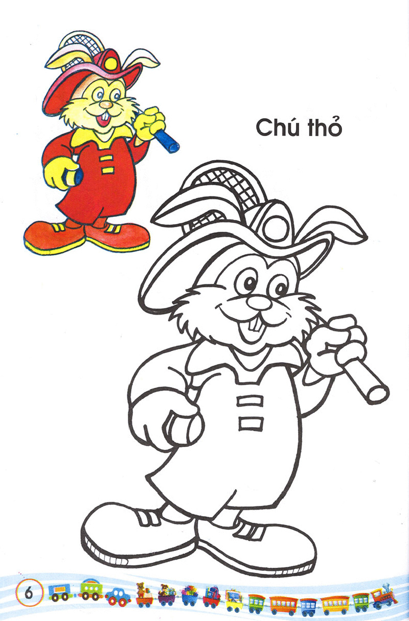 bộ bé tập tô màu các loại thú 2 - Ảnh 8