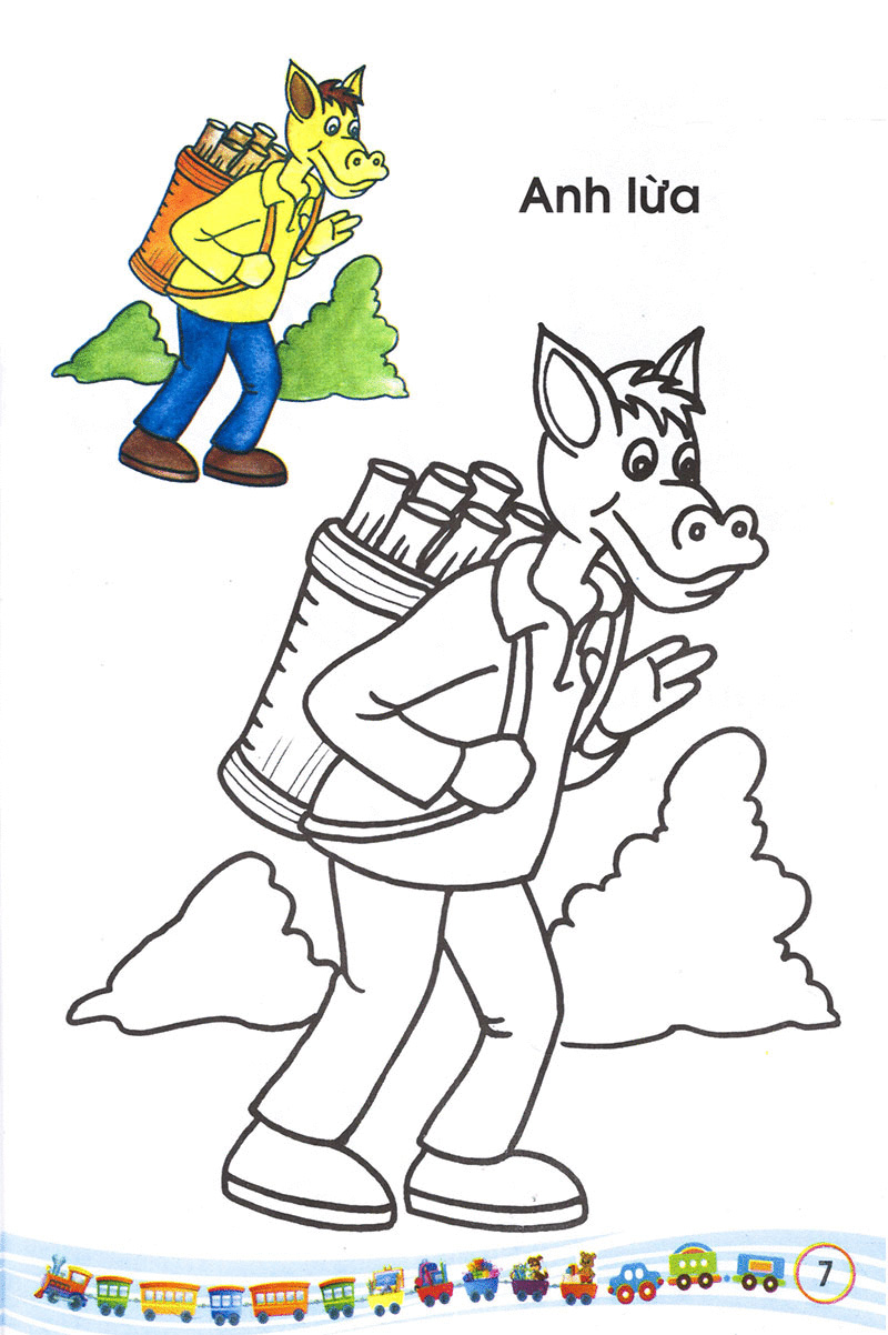 bộ bé tập tô màu các loại thú 2 - Ảnh 9