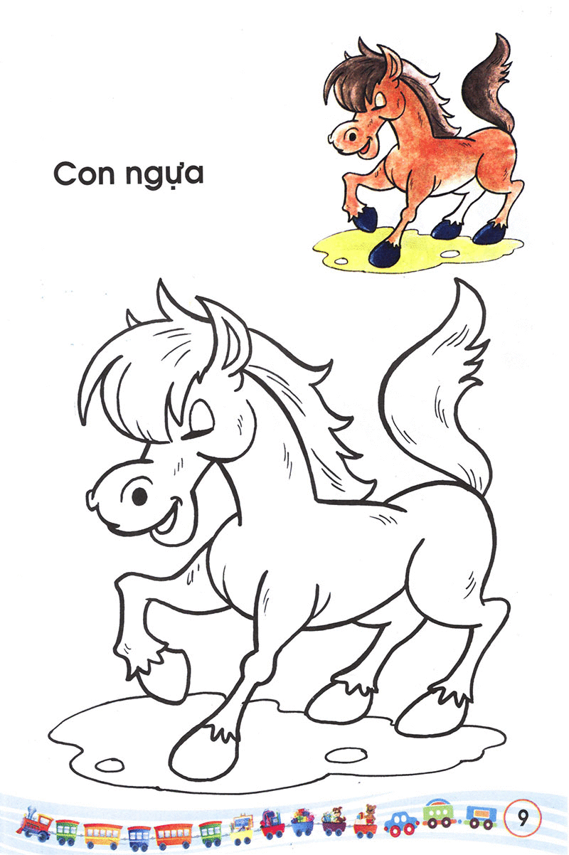 bộ bé tập tô màu: các loại thú (tập 1) - Ảnh 10