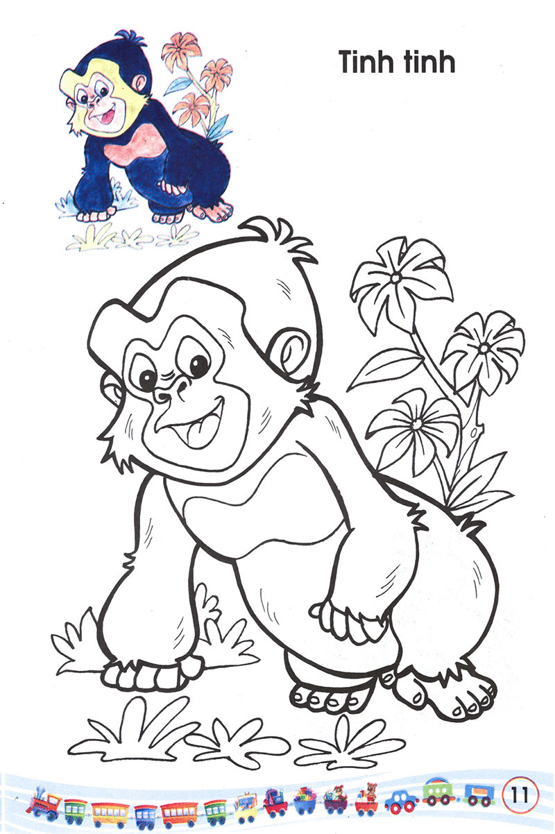 bộ bé tập tô màu: các loại thú (tập 1) - Ảnh 12