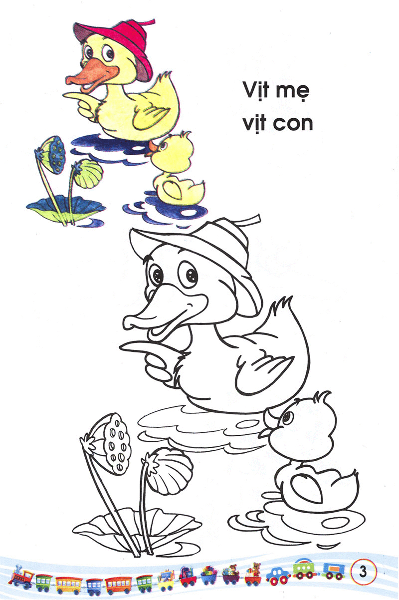 bộ bé tập tô màu: các loại thú (tập 1) - Ảnh 4