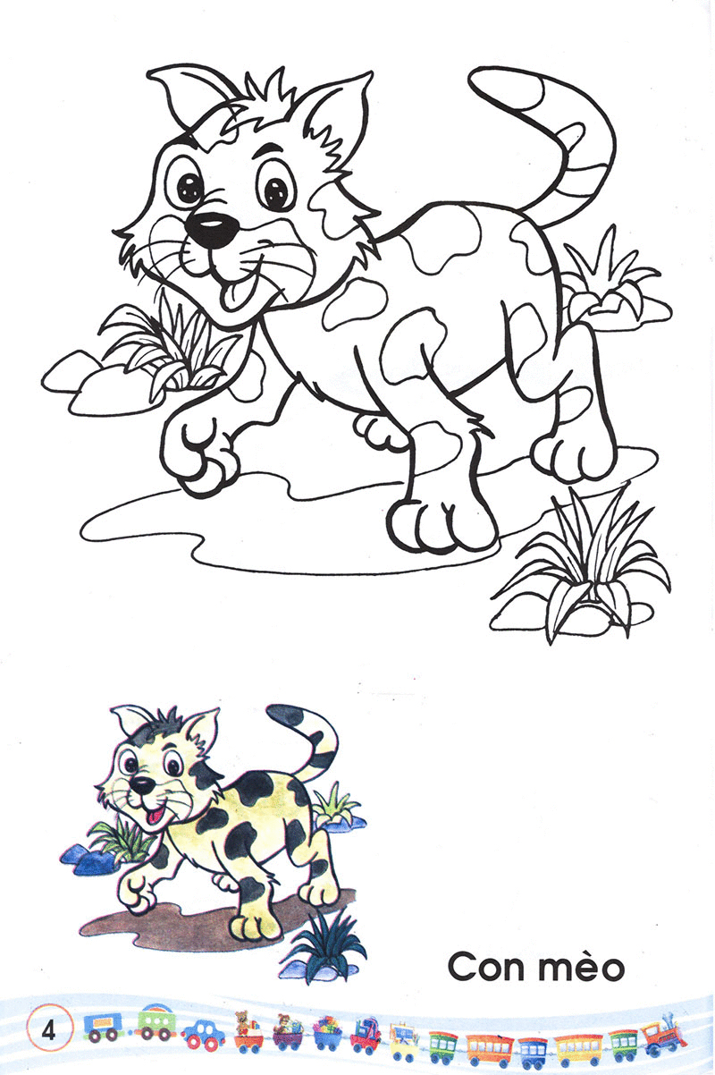 bộ bé tập tô màu: các loại thú (tập 1) - Ảnh 5