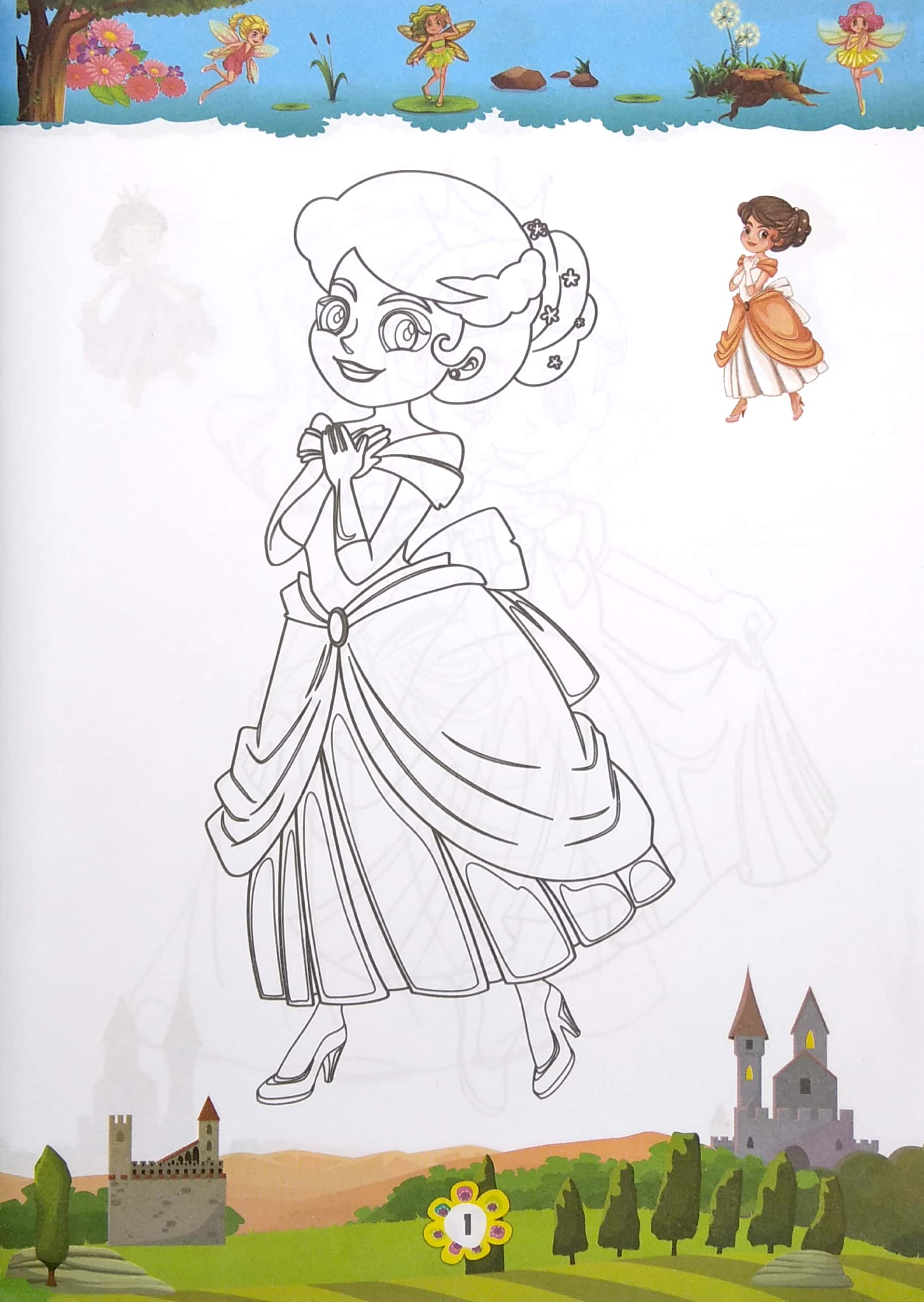 bộ bé tập tô màu công chúa - tập 2 - Ảnh 3