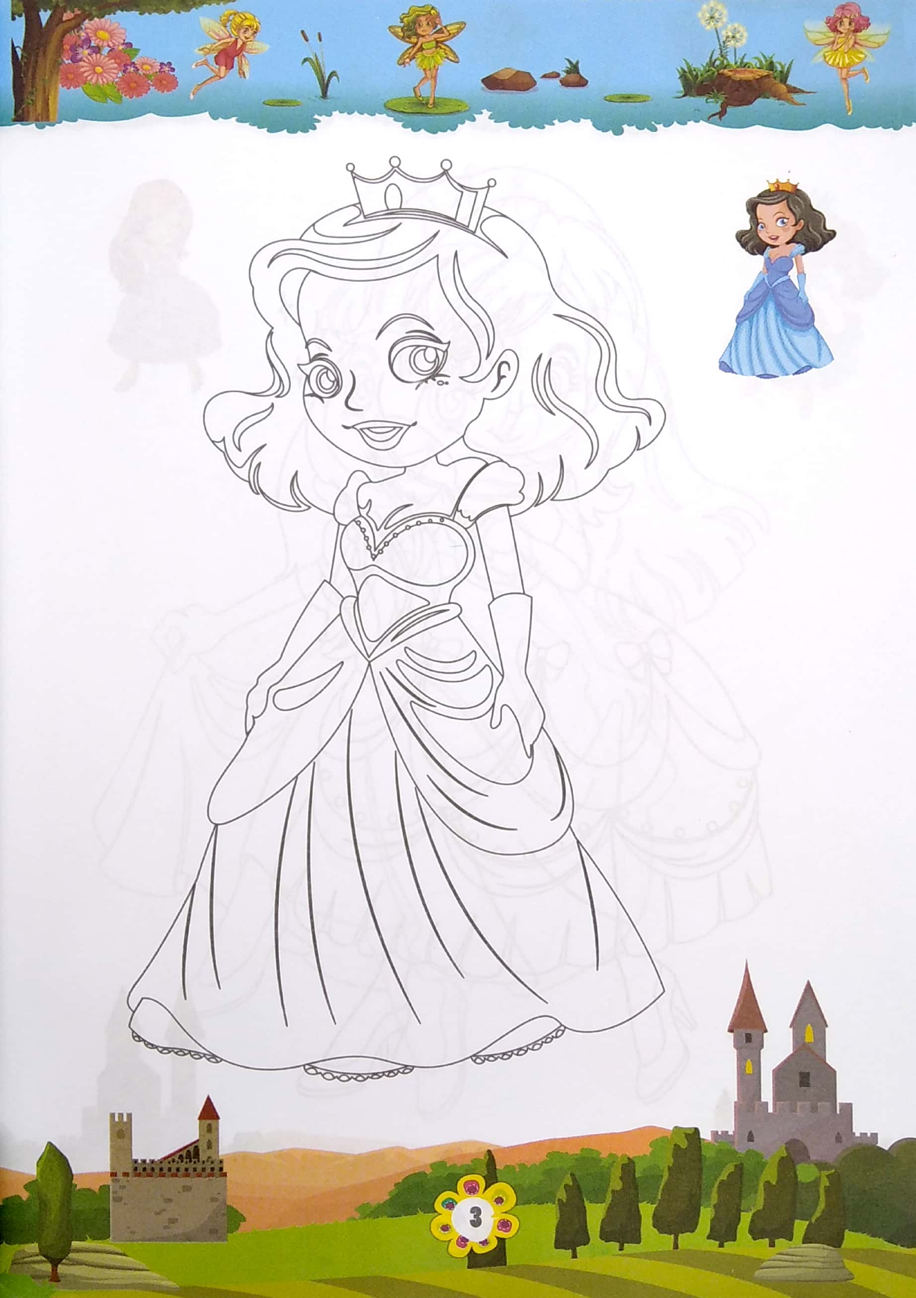 bộ bé tập tô màu công chúa - tập 2 - Ảnh 5