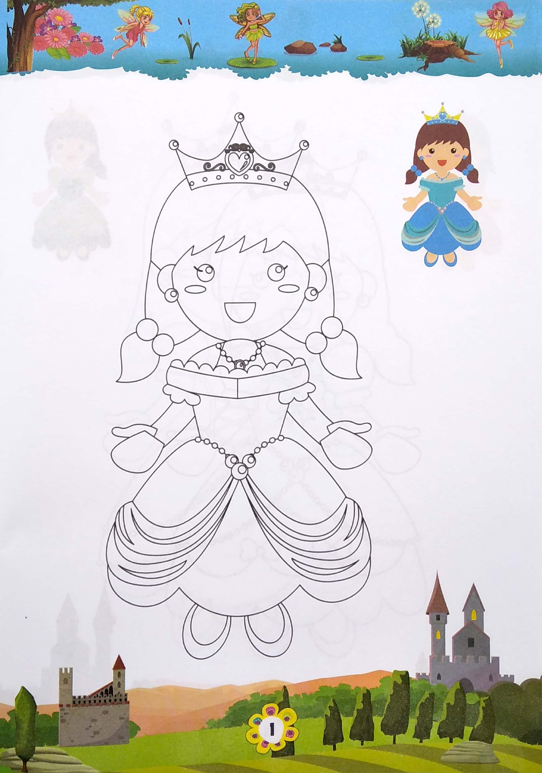 bộ bé tập tô màu công chúa - tập 4 - Ảnh 3