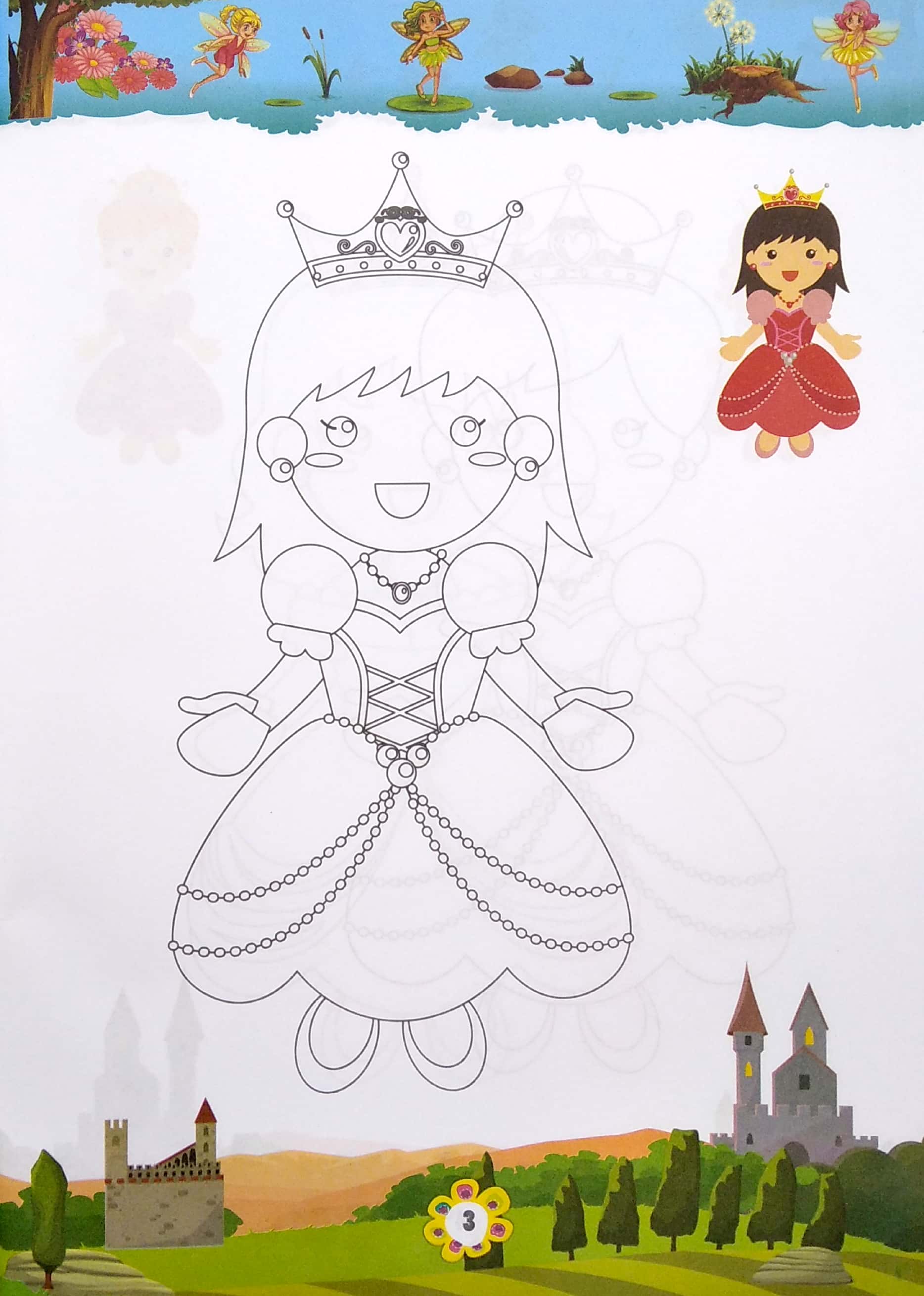 bộ bé tập tô màu công chúa - tập 4 - Ảnh 5