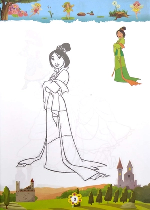 bộ bé tập tô màu công chúa - tập 5 - Ảnh 5