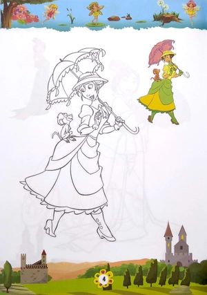 bộ bé tập tô màu công chúa - tập 5 - Ảnh 6