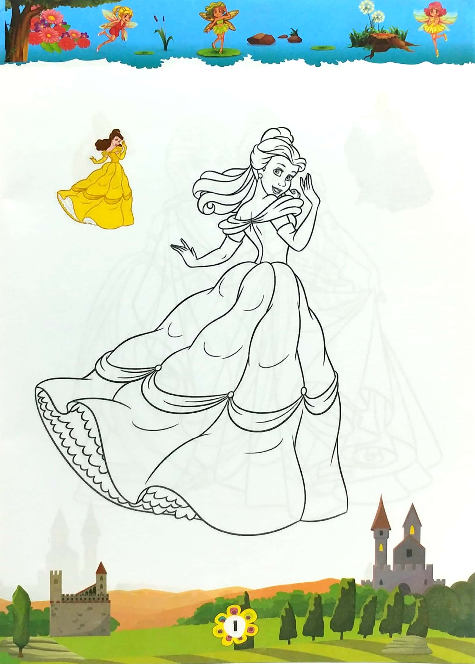 bộ bé tập tô màu công chúa - tập 6 - Ảnh 2