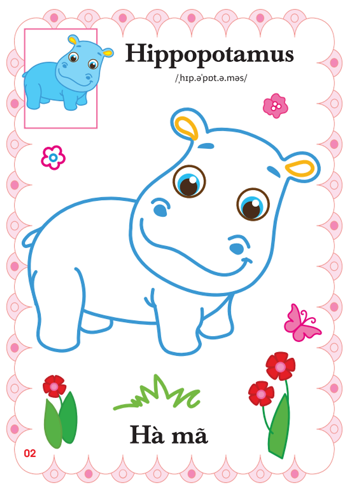 Bộ Bé Tập Tô Màu Mẫu Giáo - Động Vật Đáng Yêu - Song Ngữ Anh-Việt - Tập 3 - Ảnh 4