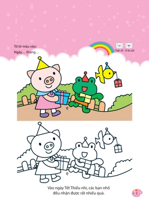 bộ bé tập tô màu - từ cơ bản đến nâng cao - thế giới muôn màu 1 - Ảnh 2