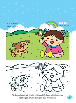 bộ bé tập tô màu - từ cơ bản đến nâng cao - thế giới muôn màu 1 - Ảnh 6