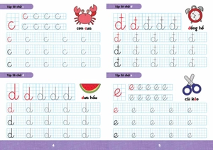 bộ bé tập tô phát triển tư duy - tập tô - tập viết - tập 1 - Ảnh 4