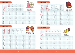 bộ bé tập tô phát triển tư duy - tập tô - tập viết - tập 1 - Ảnh 5