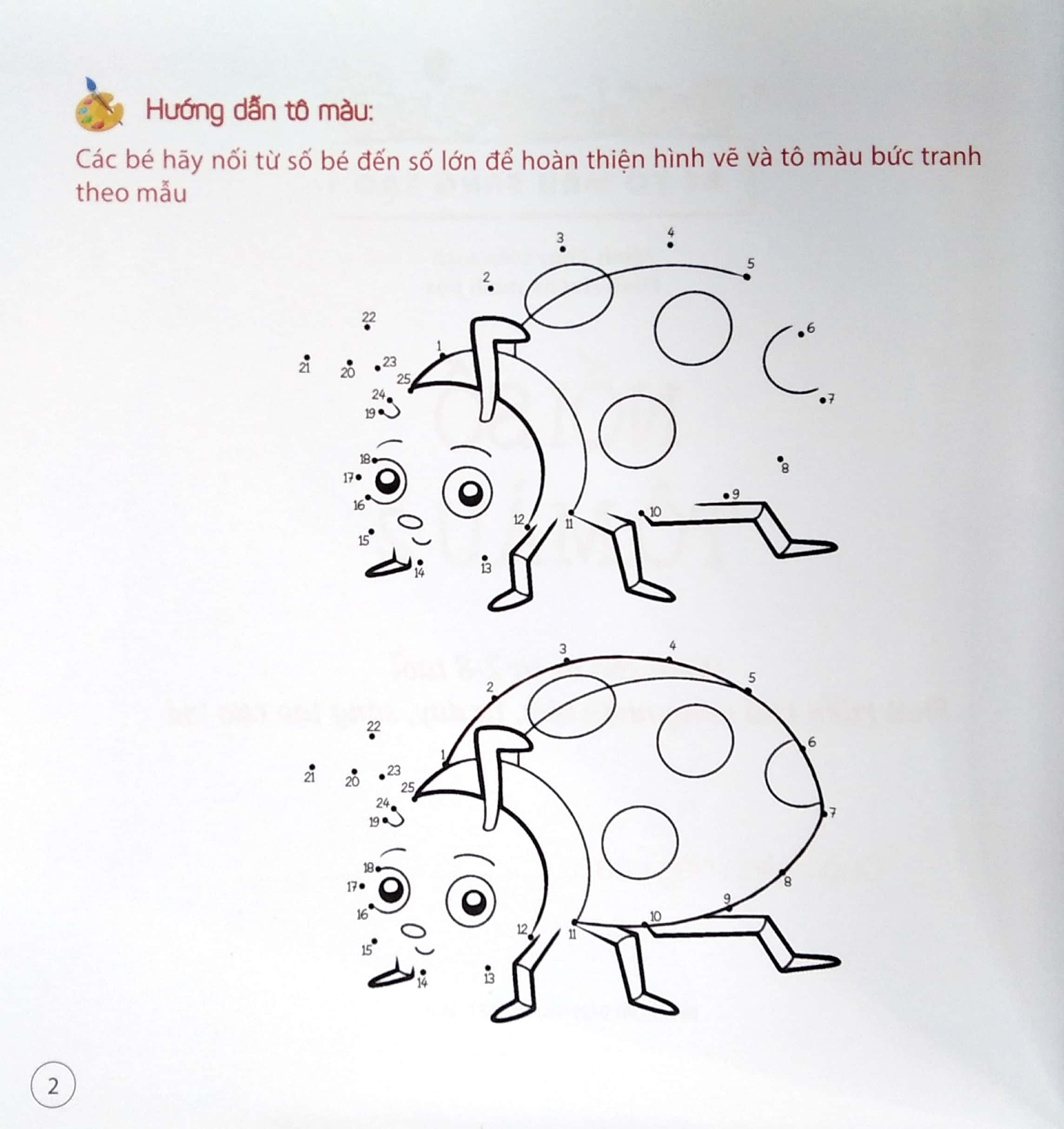 bộ bé tô màu sáng tạo - nối số tô màu 2 - Ảnh 3