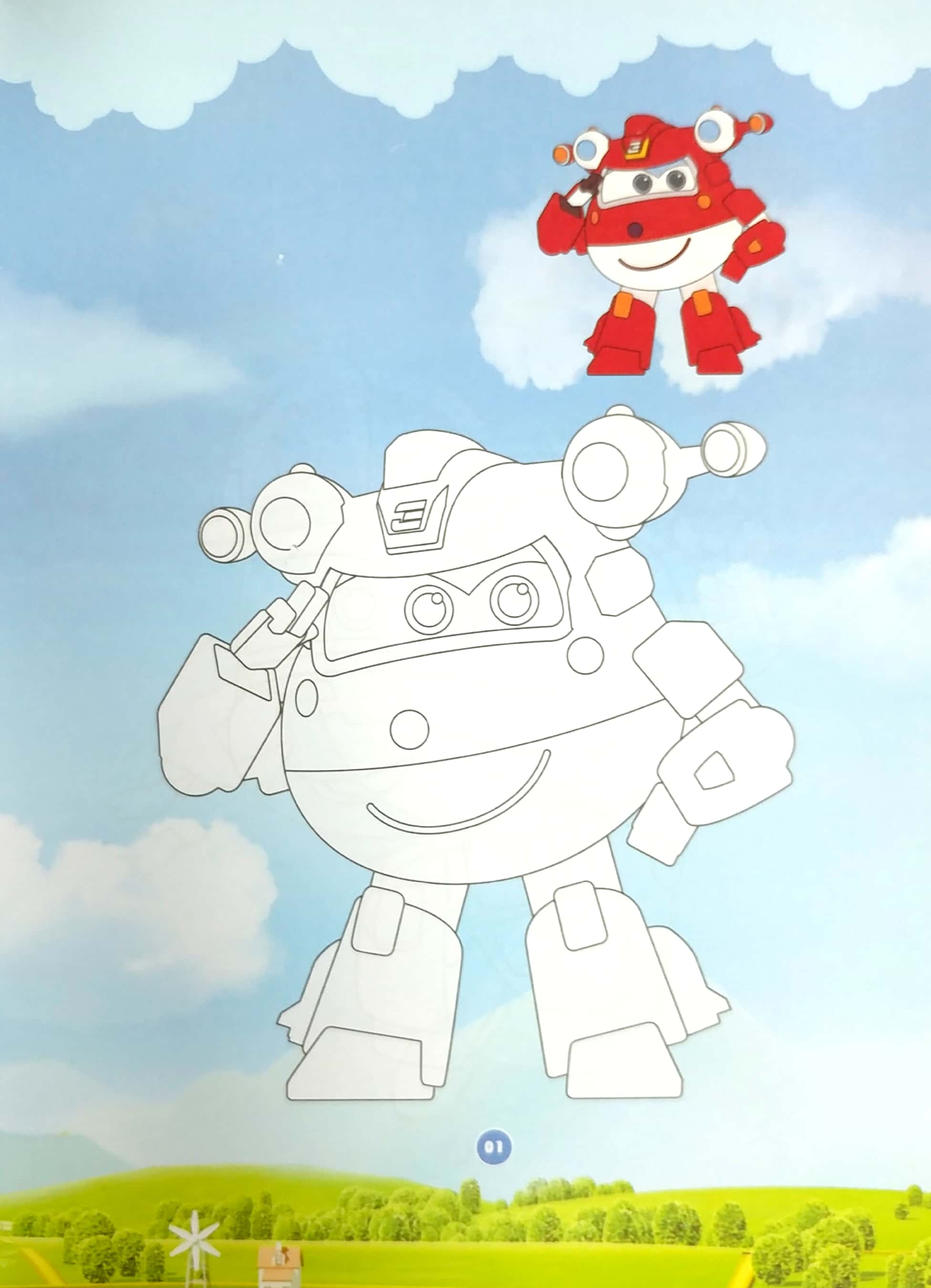 bộ bé tô màu super wings - quyển 1 - Ảnh 3