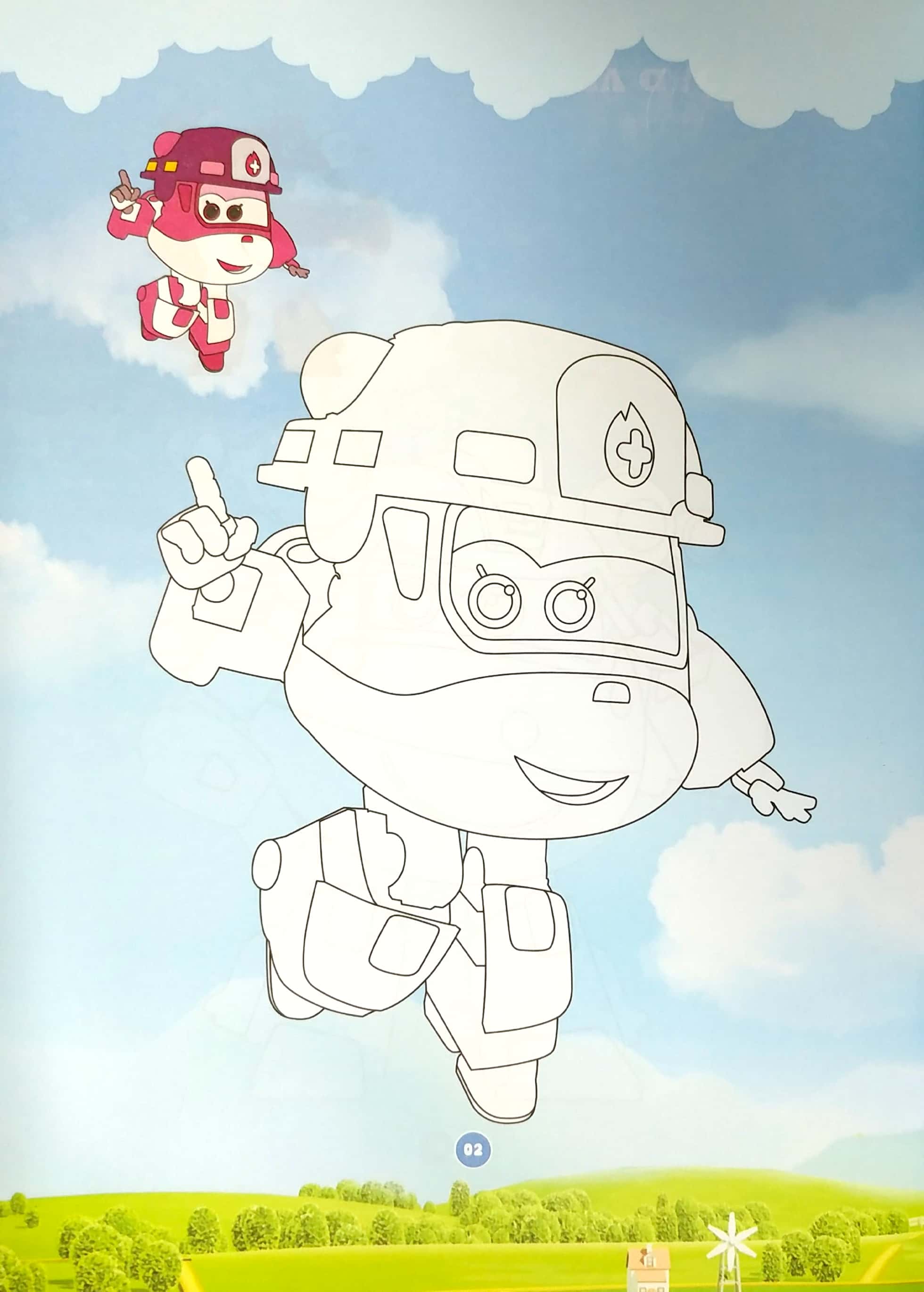 bộ bé tô màu super wings - quyển 1 - Ảnh 4