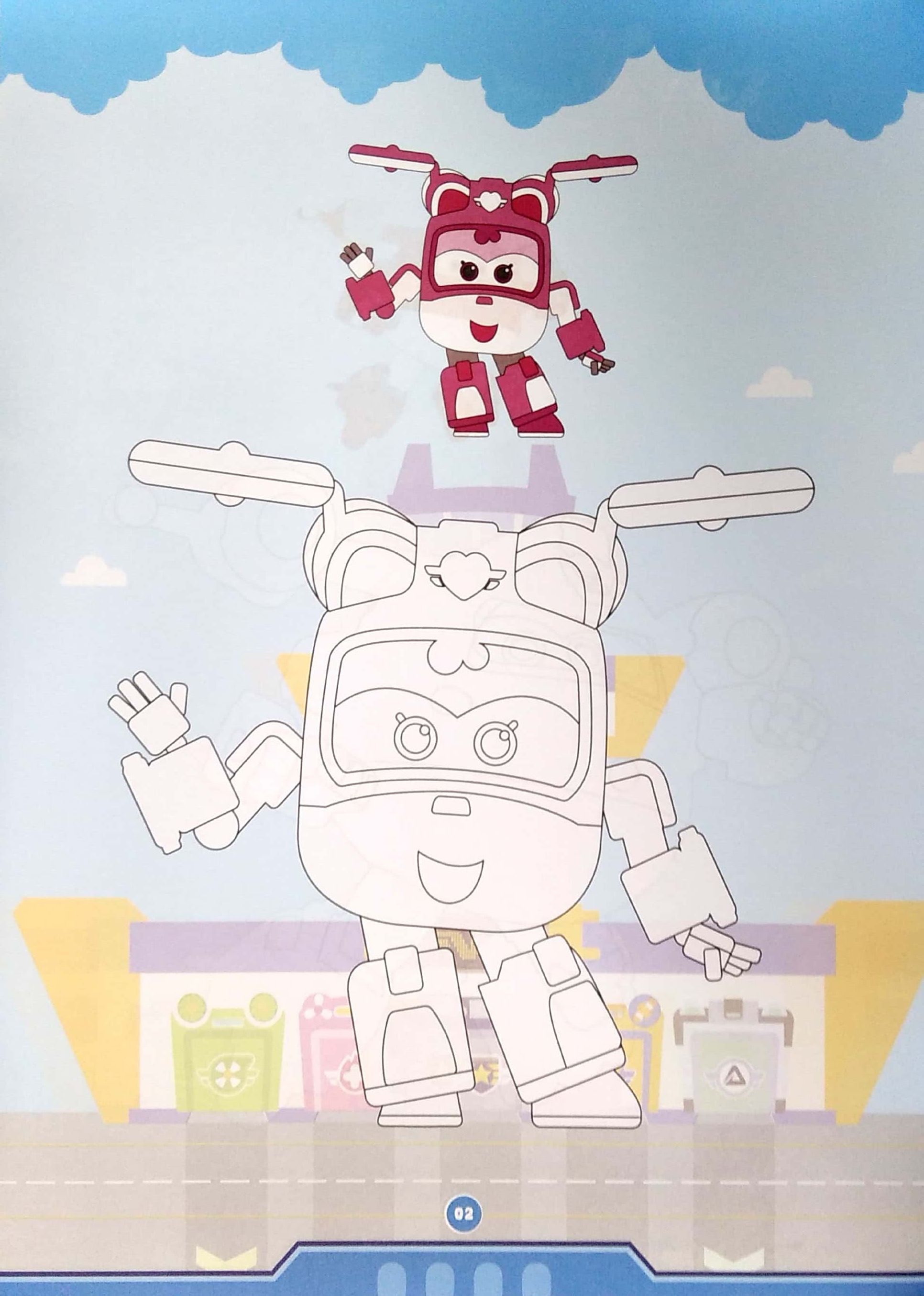 bộ bé tô màu super wings - quyển 2 - Ảnh 4