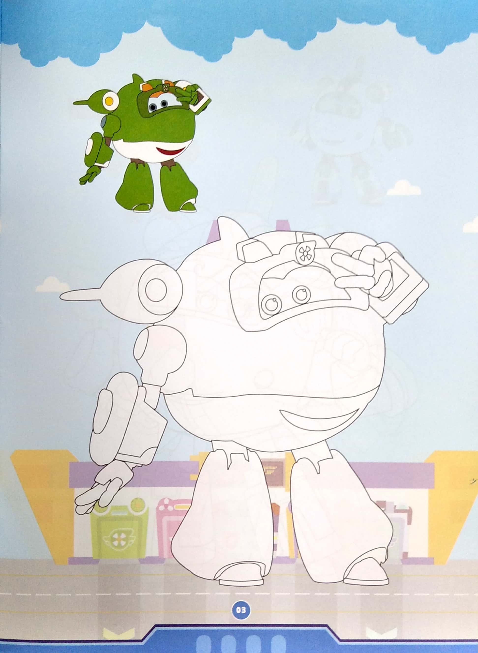 bộ bé tô màu super wings - quyển 2 - Ảnh 5