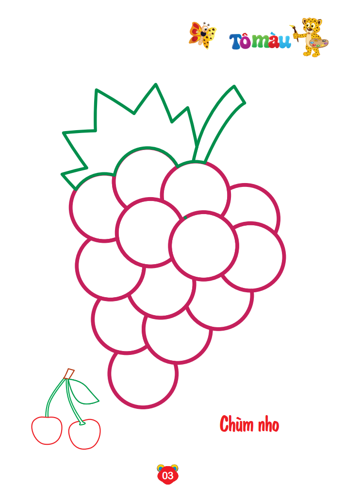 bộ bé tô màu thế giới xung quanh song ngữ anh - việt - trái cây (quyển 8) - Ảnh 4